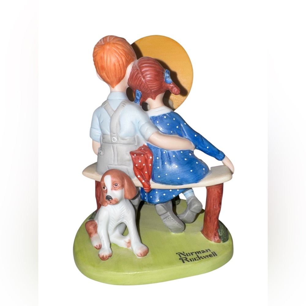 1980 Danbury Mint Norman Rockwell “Young Love” figurine